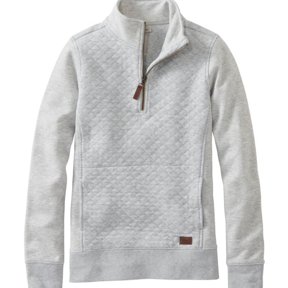 LL Bean Quilted Quarter Zip Sweatshirt